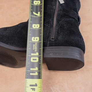 Koolaburra Women Black Suede Modern Fall Strap Comfortable Boots sz 6