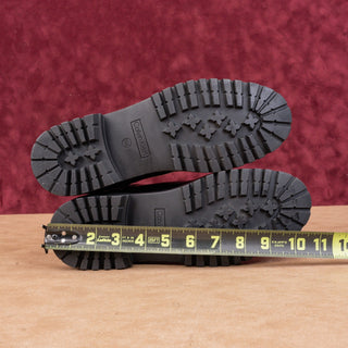 Calvin Klein Women Kalonie Black Faux Leather Moto Strap Zip Boots sz 9