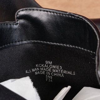 Calvin Klein Women Kalonie Black Faux Leather Moto Strap Zip Boots sz 9