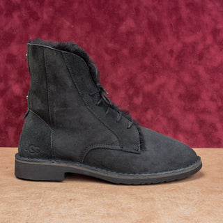 UGG Women Quincy Black Suede Chukka Fashion Lace-up Ankle Boots sz 10US EUR41
