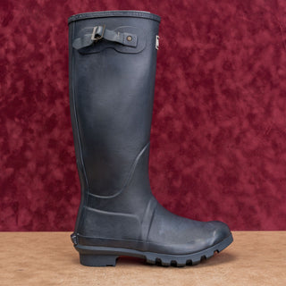 Barbour Women Bede Navy Blue Festival Wellies Rain Rubber Boots 8US UK6