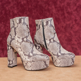 Vince Camuto Women Leslieon Party Festival Leather Platform Heel Ankle Boots 7