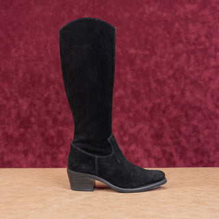 Matisse Women Gunslinger Blck Suede Block Western Cowboy Knee Boots size 6
