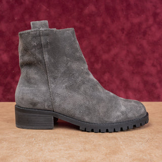 Splendid Women Distress Grey Suede Fleece lined Slip on Boots sz 7.5
