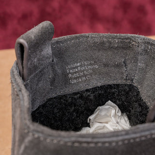 Splendid Women Distress Grey Suede Fleece lined Slip on Boots sz 7.5