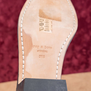 rag&bone Wmn Moto Biker Metal Det Black Leather Fashion Ankle Boots 9.5 EUR 39.5