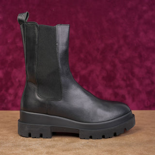 La Canadienne Wmn Braydon Black Leather Chelsea Waterproof Boots 8US EUR38.5