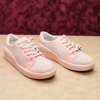 Kelsi Dagger Women Woven Walking Comfortable Coral Pink Sneaker sz 10