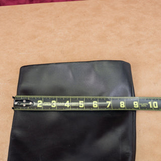 Nordstrom Women Hanna Black Leather Fashion Wide Calf Knee Boots sz 11