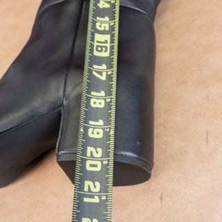 Nordstrom Women Hanna Black Leather Fashion Wide Calf Knee Boots sz 11