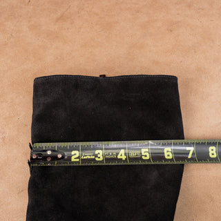 La Canadienne Women Aleesha Black Suede Zip Pointy Toe Knee Boots sz 8