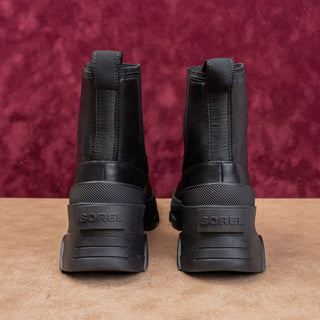 Sorel Women Brex Waterproof True Black Leather Platform Chelsea Boots sz 7