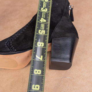 Alexandre Birman Women Benta Black Suede Embroidered Ankle Boots 5US EUR35.5