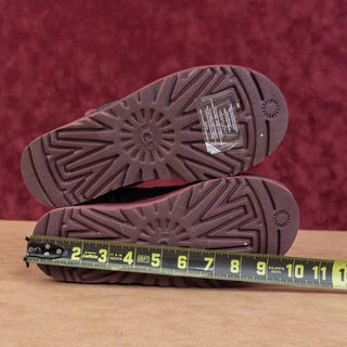 UGG Women Ultra Mini Mirror Burgundy Glitter Winter Ankle Boots sz 6