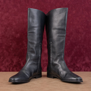 Vince Margaret Wmn Margaret Black Leather Riding Equestrian Boots 7.5US EUR38
