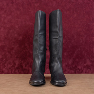 Vince Margaret Wmn Margaret Black Leather Riding Equestrian Boots 7.5US EUR38