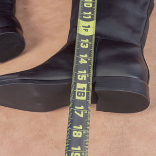 Vince Margaret Wmn Margaret Black Leather Riding Equestrian Boots 7.5US EUR38