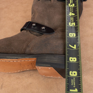 rag & bone Waxed Suede Moto Biker Boots Brown Womens Sz 6 US EUR 36