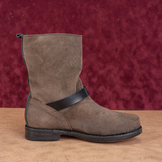 rag & bone Waxed Suede Moto Biker Boots Brown Womens Sz 6 US EUR 36