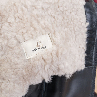 Voile Blanche Women Black Leather Zip Fleece Lined Winter Boots sz 9.5US EUR41