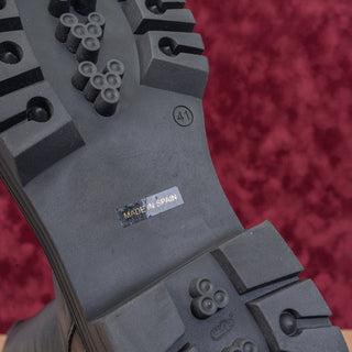 Musse&Cloud Women Platform Black Leather Festival Lug Boots size 10US EUR 41