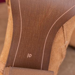 Sam Edelman Women Maurine Tan Suede Western Cutout Ankle Suede Boots sz 10