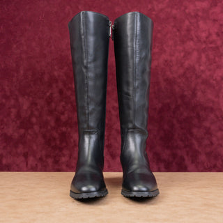 Blondo Women Symone Black Leather Stretch Waterproof Riding Knee Boots sz 8