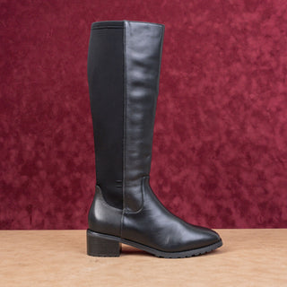 Blondo Women Symone Black Leather Stretch Waterproof Riding Knee Boots sz 8