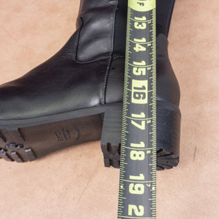 Blondo Women Symone Black Leather Stretch Waterproof Riding Knee Boots sz 8