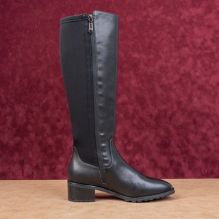 Blondo Women Symone Black Leather Stretch Waterproof Riding Knee Boots sz 8