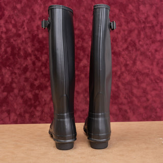 Hunter Wmn Original Tall Black Festival Wellies Rubber Rain Boots 8US EUR39