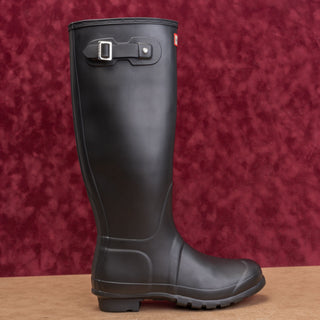 Hunter Wmn Original Tall Black Festival Wellies Rubber Rain Boots 8US EUR39