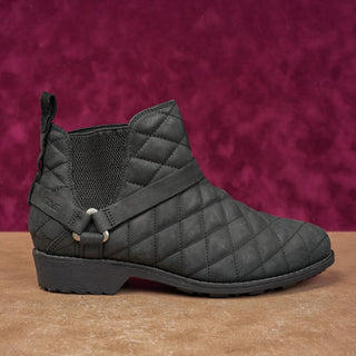 Teva Women De La Vina Waterproof Harness Quilted Moto Black Leather Boots sz 7