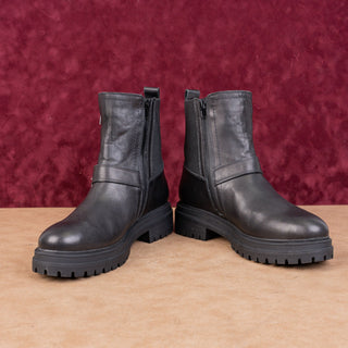 Blondo Women Garnet Waterproof Black Leather Moto Festival Party Boots size 10