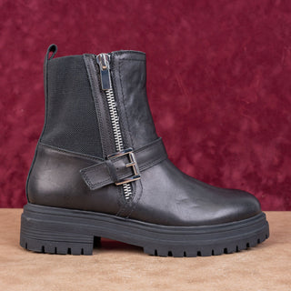 Blondo Women Garnet Waterproof Black Leather Moto Festival Party Boots size 10