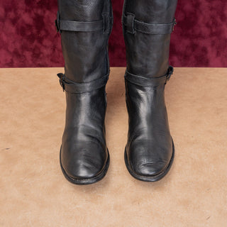 Bed Stu Women Kitty Moto Festival Black Leather Boho Cottage Zip Boots sz 7.5