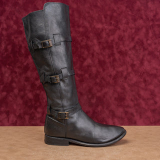 Bed Stu Women Kitty Moto Festival Black Leather Boho Cottage Zip Boots sz 7.5
