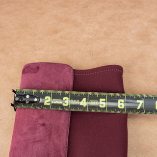 Stuart Weitzman Women Greer City Burgundy Silky Suede Dress Knee Boots sz 6.5