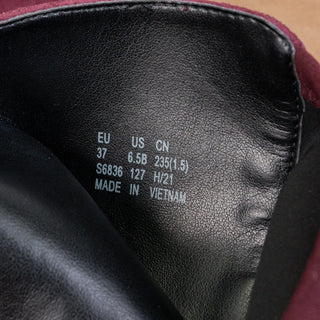 Stuart Weitzman Women Greer City Burgundy Silky Suede Dress Knee Boots sz 6.5