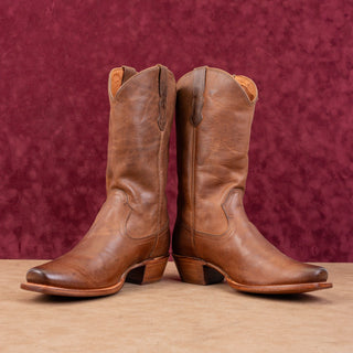 Cleo + Wolf Women Ivy Western Cowboy Brown Leather Square Toe boots sz 8