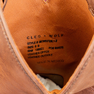 Cleo + Wolf Women Ivy Western Cowboy Brown Leather Square Toe boots sz 8