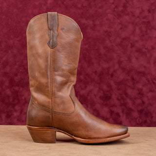 Cleo + Wolf Women Ivy Western Cowboy Brown Leather Square Toe boots sz 8