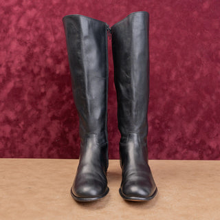 Corso Como Women Black Leather Equestrian Classic Riding Knee Boots sz 5