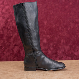 Corso Como Women Black Leather Equestrian Classic Riding Knee Boots sz 5