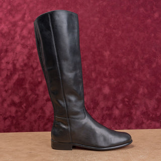 Corso Como Women Black Leather Equestrian Classic Riding Knee Boots sz 5