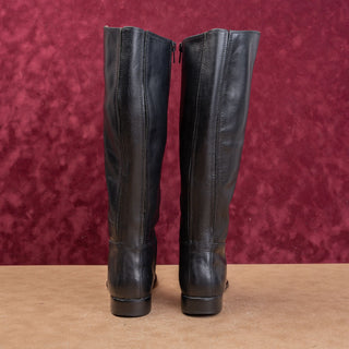Corso Como Women Black Leather Equestrian Classic Riding Knee Boots sz 5