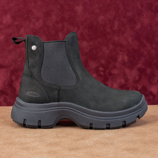 Keen Women Kosa Black Leather Weatherproof Festival Party Chelsea Boots sz 8.5