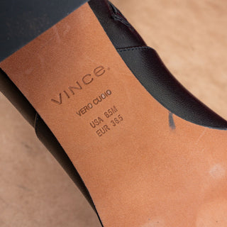 Vince Women Arabel Black Leather Zip Dress Riding Knee Boots sz 6.5US EUR36.5