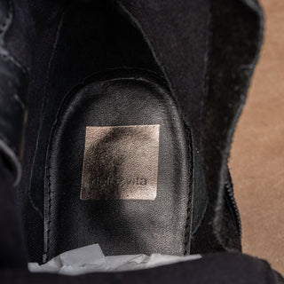 Dolce Vita Women Solid Black Suede Buckle Western Ankle Boots sz 10