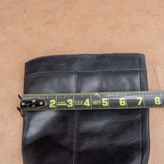 Vince Camuto Women Zip Wide Calf Pointy Toe Black Leather Knee Boots 5US EUR35